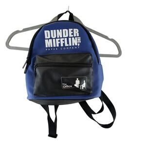 The Office Dunder Mifflin INC Paper Company Mini Backpack Purse Blue Back Pack